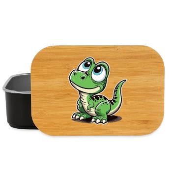 T-Rex Baby Babydino Cute Look Gift - Lunch Box - black - Front