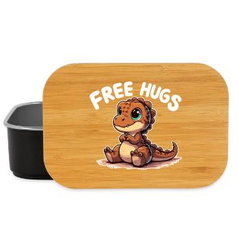 T-Rex Cute Baby Dino Baby Hugs Gift - Lunch Box - black - Front
