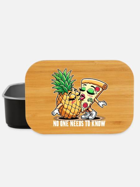 Pizza Hawaii Zungenkuss Liebe witzig Geschenk - Lunch Box - Schwarz
