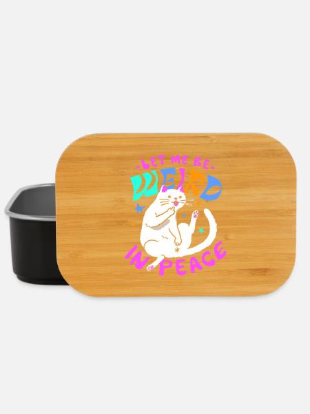 Let Me Be Weird In Peace – Lustige Katze - Lunch Box - Schwarz