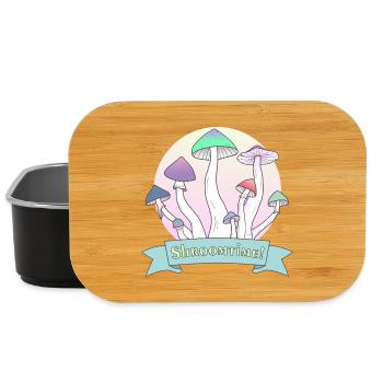 Zeit für Pilze! Psilocybe Cubensis farbiges Design - Lunch Box - Schwarz - Vorne
