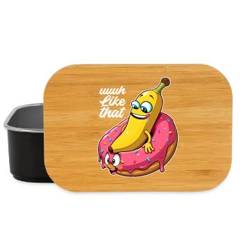 Banana Donut Relationship Love Making Gift - Lunch Box - black - Front