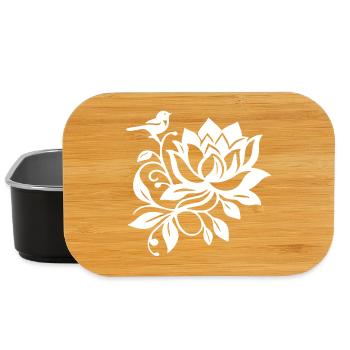 Der weiße Lotus und der Vogel - Lunch Box - Schwarz - Vorne