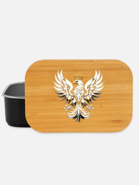 Polska Eagle Pole Polish Eagle White Gift - Lunch Box - black