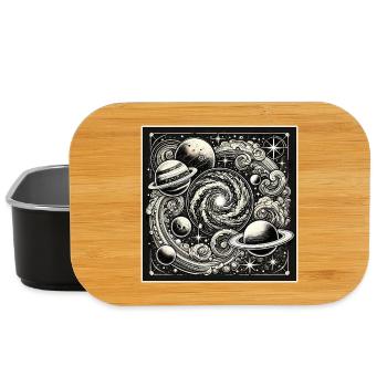 Kosmisches Universum Retro Style - Lunch Box - Schwarz - Vorne
