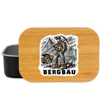 Hard work in mining - Lunch Box - black - Front