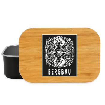 Hard work in mining - Lunch Box - black - Front