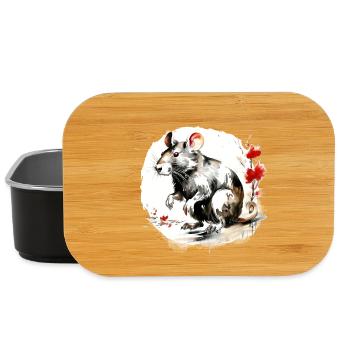 Signe du zodiaque chinois Rat - Boîte à goûter - noir - Devant