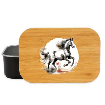 Chinese Zodiac Horse - Lunch Box - black - Front