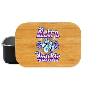 Retro Junkie – 90s Gothic Blumenstil - Lunch Box - Schwarz - Vorne