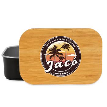 Jacó – Costa Rica Palmen Strand Design - Lunch Box - Schwarz - Vorne