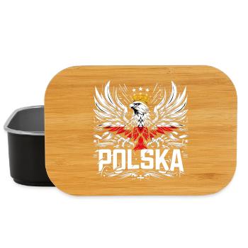 Pologne Polska aigle drapeau drapeau épique cadeau - Boîte à goûter - noir - Devant