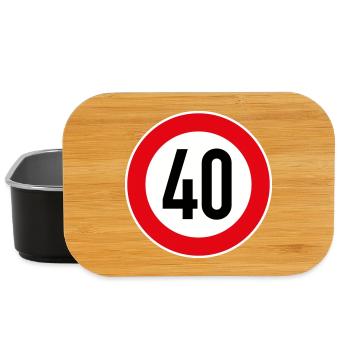 40 Birthday - Lunch Box - black - Front