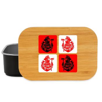 Fire brigade – courage in action - Lunch Box - black - Front