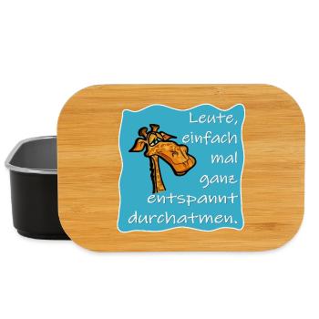 GIRAFFE ENTSPANNUNG DURCHATMEN - Lunch Box - Schwarz - Vorne