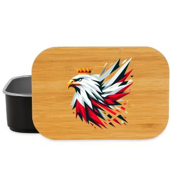 Poland Polska Eagle Flag Flag Geometry Gift - Lunch Box - black - Front