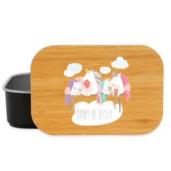 Unicorn don't be basic statement - Lunch Box - black - Front
