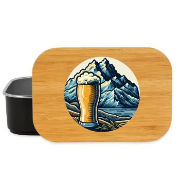 Gebirgs-Bierlandschaft Illustration - Lunch Box - Schwarz - Vorne