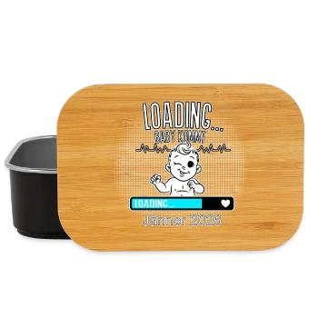 Loading Baby kommt Jänner 2026 Schwangerschaft - Lunch Box - Schwarz - Vorne