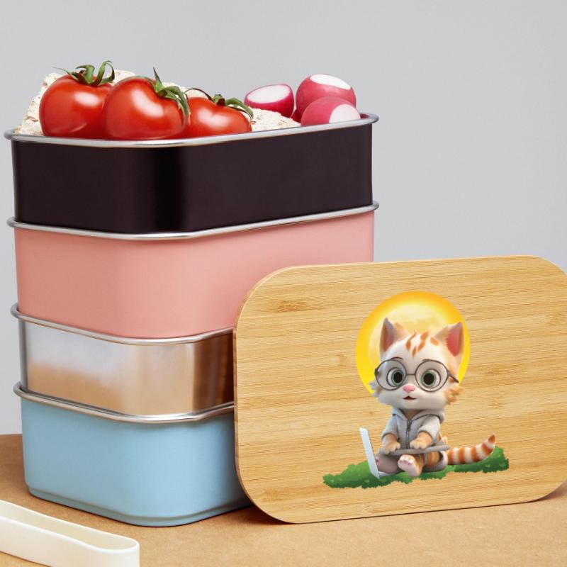 Smart Cat Sun Coder : Impression d’art pour ordinateur portable chaton Boîte à goûter