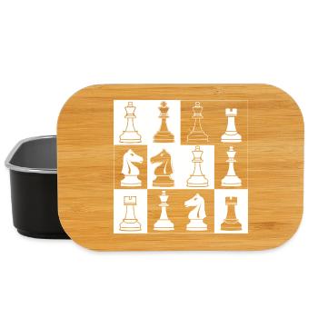 Chess Pieces Sketch - Lunch Box - black - Front