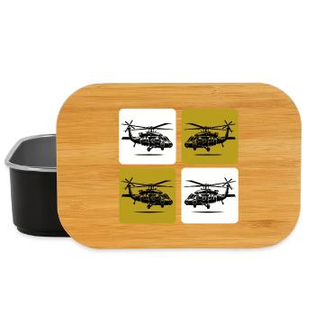 Army Helicopter – Military - Lunch Box - black - Front