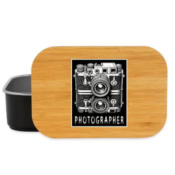 Vintage Camera - Lunch Box - black - Front