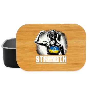 Starke Selbstbewusste Frau Ukrainerin Geschenk - Lunch Box - Schwarz - Vorne