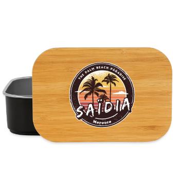 Saïdia Marokko Palmen Design - Lunch Box - Schwarz - Vorne