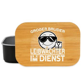 Großer Bruder Leibwächter im Dienst - Lunch Box - Schwarz - Vorne