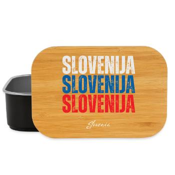 Flagge von Slowenien, slowenischer Stolz - Lunch Box - Schwarz - Vorne