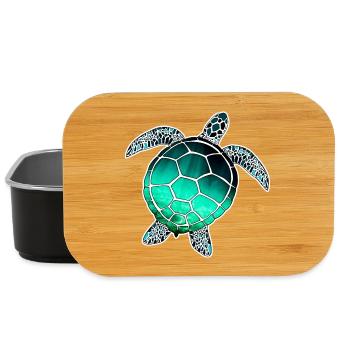Tortue marine - Boîte à goûter - noir - Devant