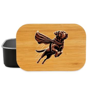 Super Hund brauner Labrador Labi Labbi Geschenk - Lunch Box - Schwarz - Vorne