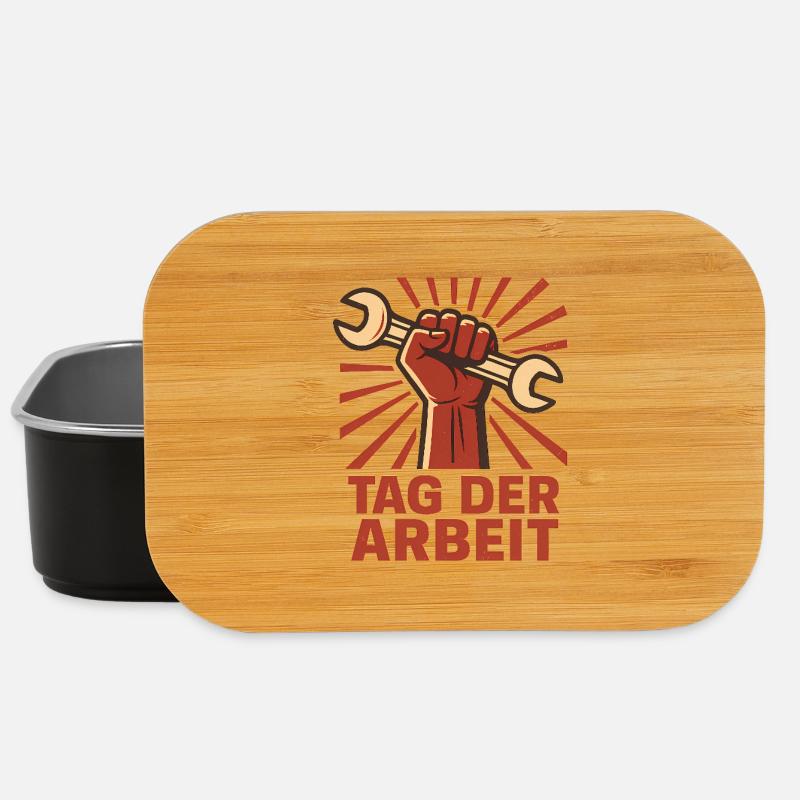 Tag der Arbeit – Faust mit Schraubenschlüssel - Lunch Box - Schwarz