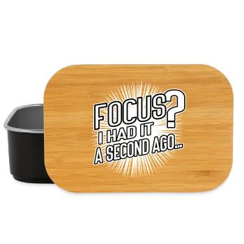 Focus? I Had It a Second Ago – Brain Humor - Lunch Box - Schwarz - Vorne