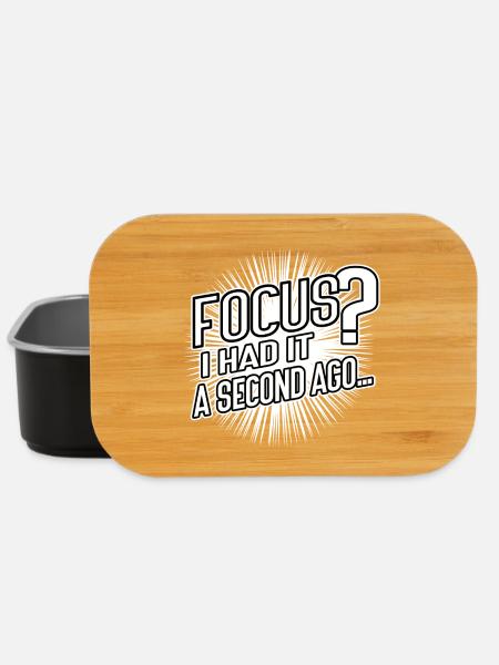 Focus? I Had It a Second Ago – Brain Humor - Lunch Box - black
