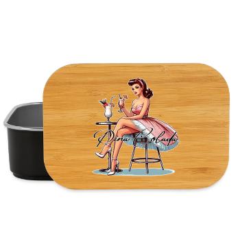 Femme Rockabilly Pina Colada Cadeau - Boîte à goûter - noir - Devant