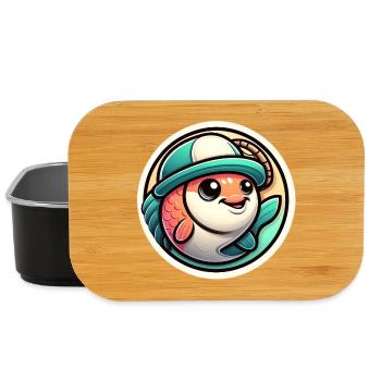 Poisson au chapeau de pêcheur - Boîte à goûter - noir - Devant