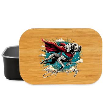 Super Hund Weimaraner Weimi Cape Umhang Geschenk - Lunch Box - Schwarz - Vorne