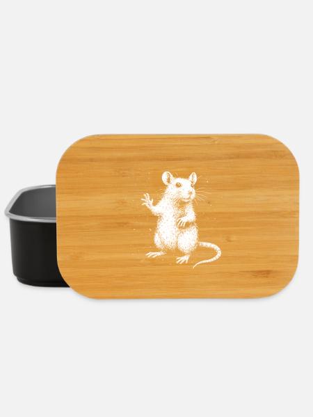 Freche Ratte mit Stil - Lunch Box - Schwarz