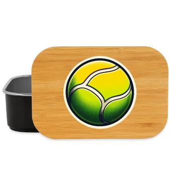 Tennis Ball Green Yellow - Lunch Box - black - Front