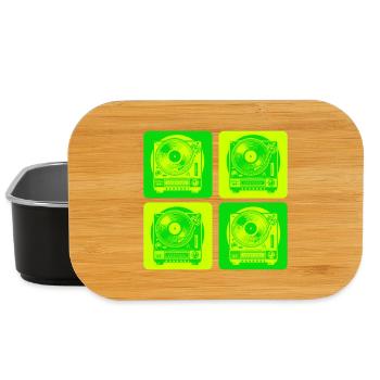 Plattenspieler Style - Lunch Box - Schwarz - Vorne