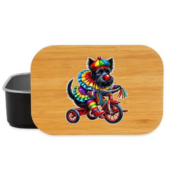 Clown Terrier auf Dreirad - Lunch Box - Schwarz - Vorne