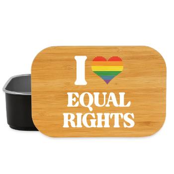 Mois de la fierté LGBTQ - J’aime l’égalité des droits - Boîte à goûter - noir - Devant