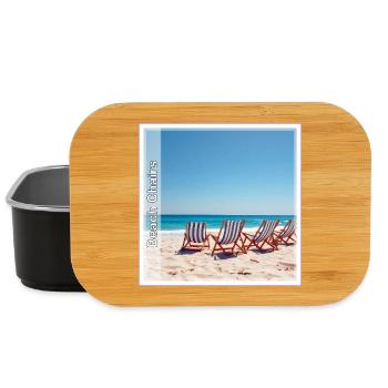 Strandstühle am Meer - Lunch Box - Schwarz - Vorne