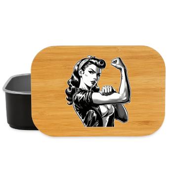 Femme Cool Fort Rockabilly Style Cadeau Graphique - Boîte à goûter - noir - Devant