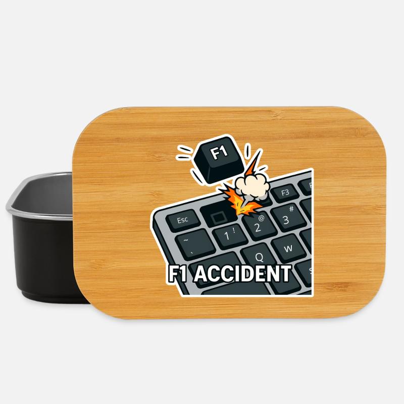 Accident de F1 - jeu de mots amusant - Boîte à goûter - noir
