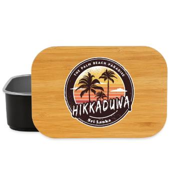 Hikkaduwa Beach Sri Lanka Palmen Design - Lunch Box - Schwarz - Vorne