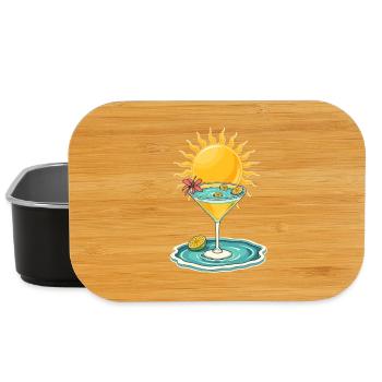 Summer Cocktail Vibes – Tropischer Drink mit Sonne - Lunch Box - Schwarz - Vorne