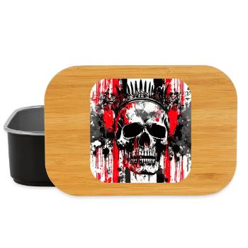 Crown Head Graffiti Skull - Lunch Box - black - Front
